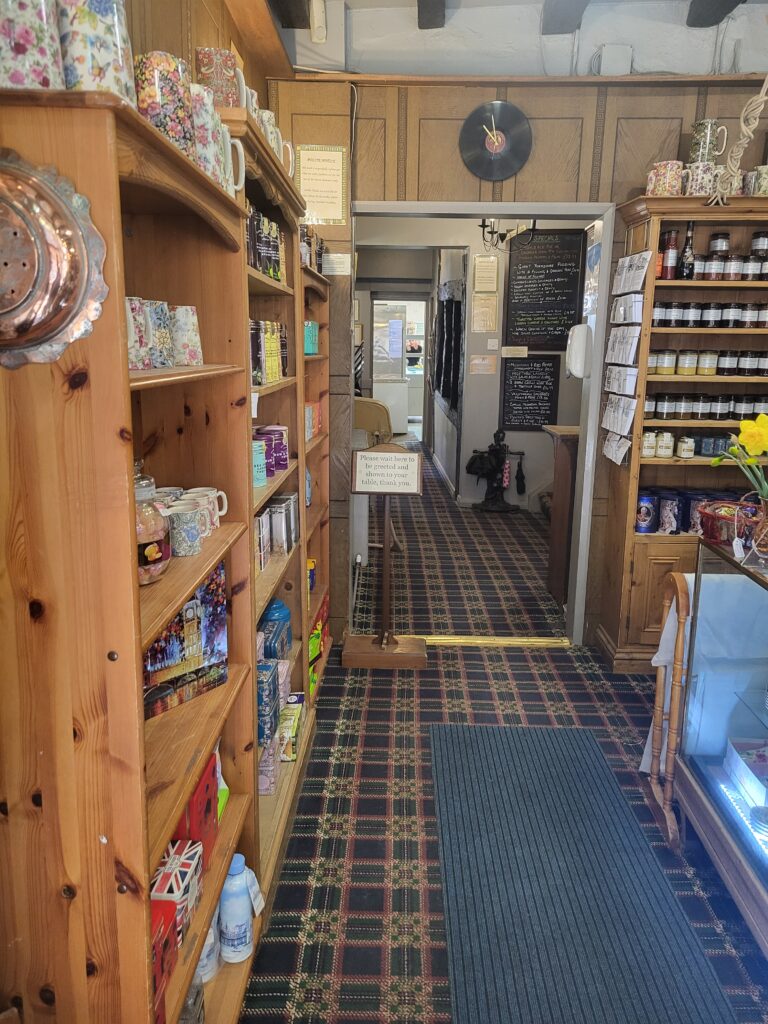 Shop are of The Earl Grey Tea Rooms showing products